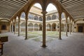 Reinassence cloister in Baeza city, Andalusia. Antique historical university. Spain