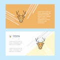 Reindeer abstract corporate business banner template, horizontal advertising business banner Royalty Free Stock Photo