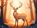 Reindeer animal cartoon design