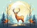 Reindeer animal cartoon design