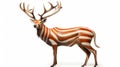Beautiful Striped Reindeer With Copper Orange Scales