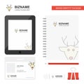 Reindeer Business Logo, Tab App, Diary PVC Employee Card and USB Brand Stationary Package Design Vector Template Royalty Free Stock Photo