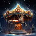 Reindeer Carousel: A Magical Ride through Winter Wonderlands