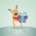 Reindeer cartoon Royalty Free Stock Photo