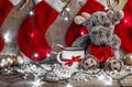 Image of reindeer with christmas decorations