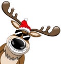 Reindeer Christmas Sunglasses Cartoon