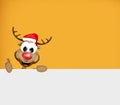 Reindeer Christmas thumbs up
