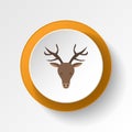 Reindeer color icon. Elements of winter wonderland multi colored icons. Premium quality graphic design icon Royalty Free Stock Photo