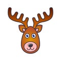 Reindeer face christmas icon