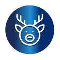 Reindeer face Isolated Vector icon that can be easily modified or edited Royalty Free Stock Photo