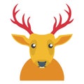 Reindeer Head Vector icon which can be easily modified or edit Royalty Free Stock Photo
