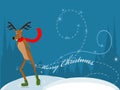 Reindeer ice skating Royalty Free Stock Photo