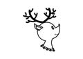 Reindeer icon full resizable editable vector Royalty Free Stock Photo