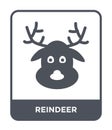 reindeer icon in trendy design style. reindeer icon isolated on white background. reindeer vector icon simple and modern flat Royalty Free Stock Photo