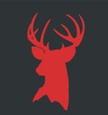 Reindeer icon. Vector deer. Head of deer. Vector illustration Royalty Free Stock Photo