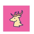 Reindeer Isolated Vector icon that can be easily modified or edited Royalty Free Stock Photo