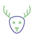 Reindeer Isolated Vector icon that can be easily modified or edited Royalty Free Stock Photo