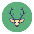 Reindeer Isolated Vector Icon which can be easily modified or edited as you want