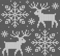 Reindeer jacquard seamless pattern