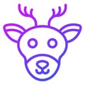 reindeer line icon, Christmas and celebrations. Outline symbol collection. Editable vector Design