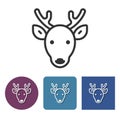 Reindeer line icon