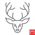 Reindeer line icon
