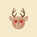 reindeer in love. Vector illustration decorative design