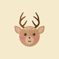 reindeer with pouted lips. Vector illustration decorative design