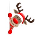 Reindeer Right Side Vertical Banner Thumb Up