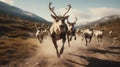 Captivating Reindeer Running In Ultra Hd Cinematic Style