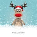 Reindeer snow background