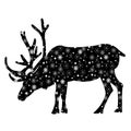 Reindeer with snowflakes