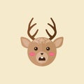 reindeer surprised. Vector illustration decorative design Royalty Free Stock Photo