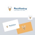 Reindeer vector logotype with business card template. Elegant corporate identity. - Vector Royalty Free Stock Photo