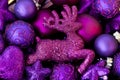 ReindeerChristmas Decoration In Purple And Pink Royalty Free Stock Photo