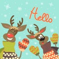 Reindeers say hello