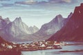 Reine fishing village on Lofoten islands, Nordland. Norway