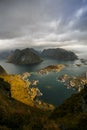 Reine view from Reinebringen, Lofoten, Nordland, Norway