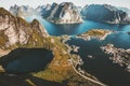 Reinebringen mountain aerial view landscape