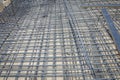 Reinforce iron cage in a construction site Royalty Free Stock Photo