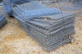 Reinforce iron nets at construction site
