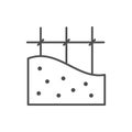 Reinforced concrete line outline icon