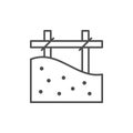 Reinforced concrete line outline icon