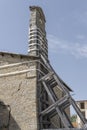 reinforcement after earhquake destruction, Amatrice, Italy