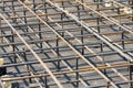 Reinforcement of the Foundation slab before pouring concrete.