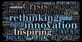 Reinvent and rethink innovation word cloud