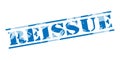 Reissue blue stamp Royalty Free Stock Photo