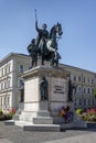 Reiterdenkmal monument of Ludwig I of Bavaria at Odeonsplatz in Royalty Free Stock Photo