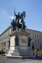 Reiterdenkmal monument of Ludwig I of Bavaria at Odeonsplatz in Royalty Free Stock Photo