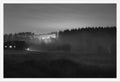 Reitzenhain, Germany - August 22, 2020: fog in nighty Ore mountains landscape
